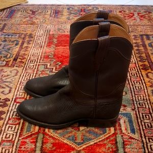 Tecovas leather lizard roper boot -8.5